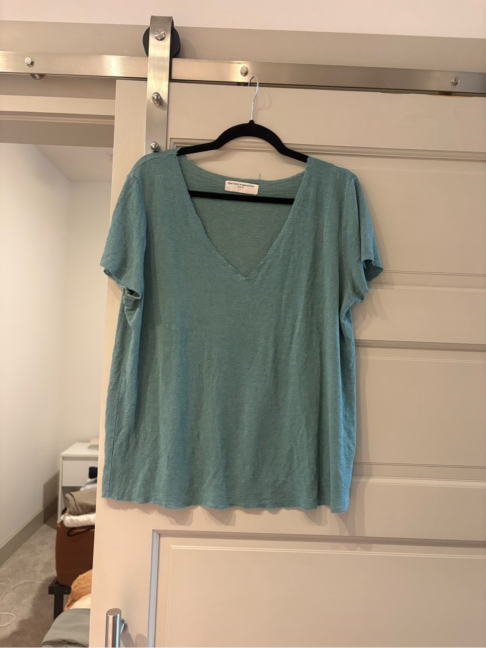 Urban Outfitters Light Teal V-Neck Women's Top